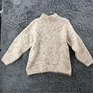 Gleneden Sweater Wool Blend Womens Medium Soft Speckled Mock Neck England